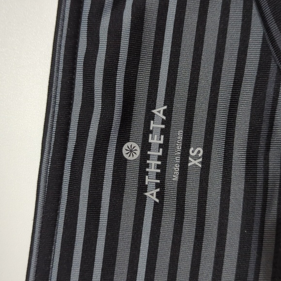 Like New Athleta Stripe Full Length Yoga Pants Leggings - Picture 4 of 6